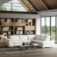 Picture of Burley Natural Wood L-Shaped Sectional – Adjustable Backrests