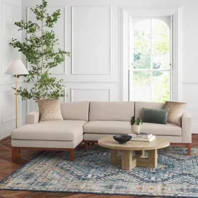 Picture of Teddy L-Shaped Sectional – Natural Wood