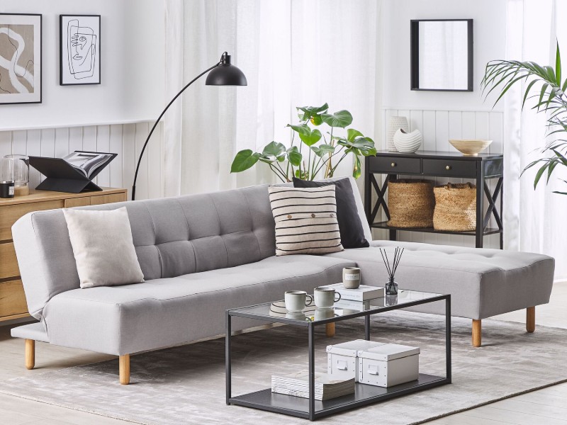 Picture of Velano L-Shaped Modular Sofa Bed – Comfort in Natural Wood