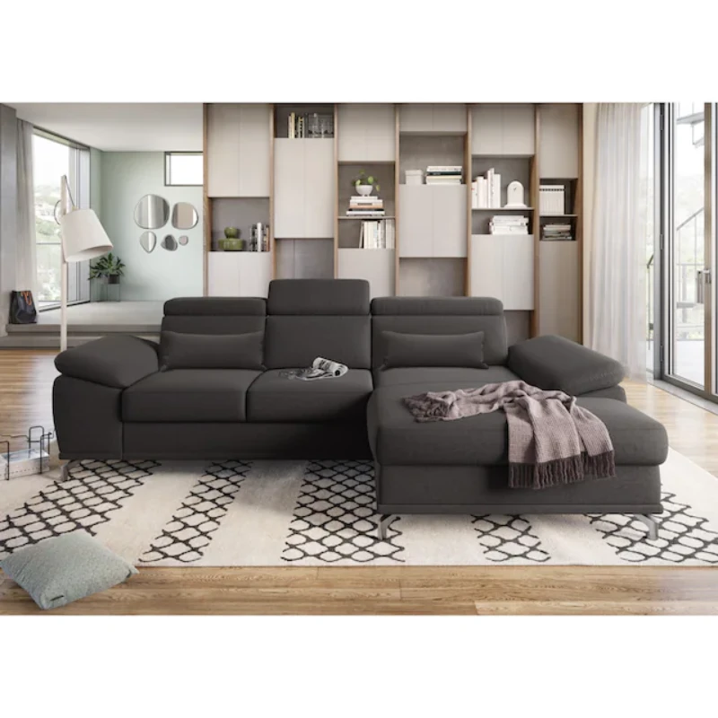 Picture of Picano L-Shaped Sectional – Natural Wood Base