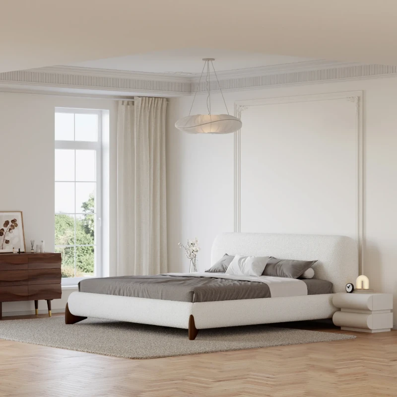 Picture of Creven Modern Bed - Natural wood