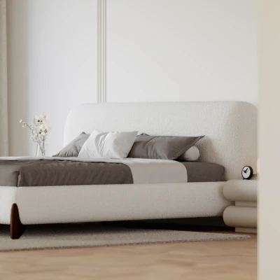 Picture of Creven Modern Bed - Natural wood