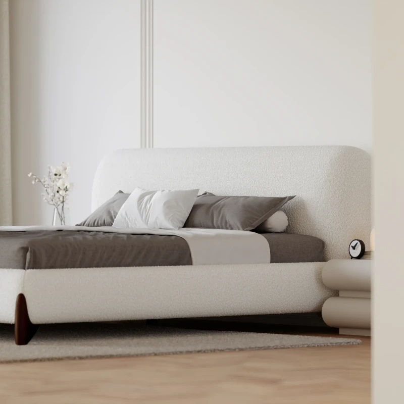 Picture of Creven Modern Bed - Natural wood