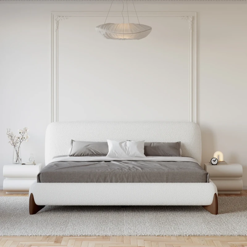 Picture of Creven Modern Bed - Natural wood
