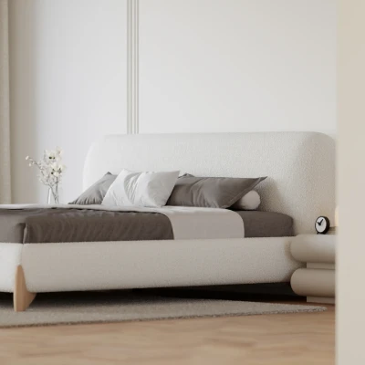 Picture of Creven Modern Bed - Natural wood