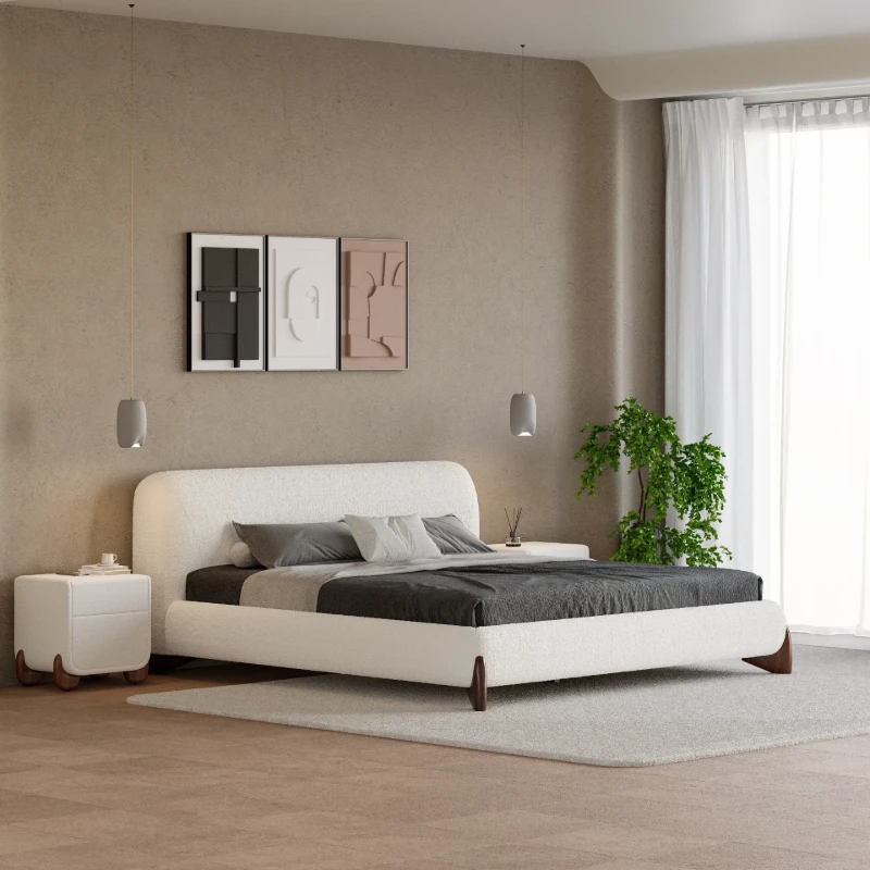Picture of Creven Modern Bed - Natural wood