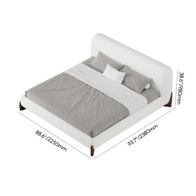 Picture of Creven Modern Bed - Natural wood