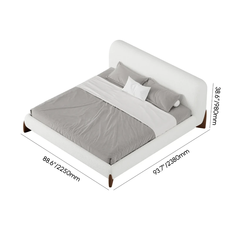Picture of Creven Modern Bed - Natural wood