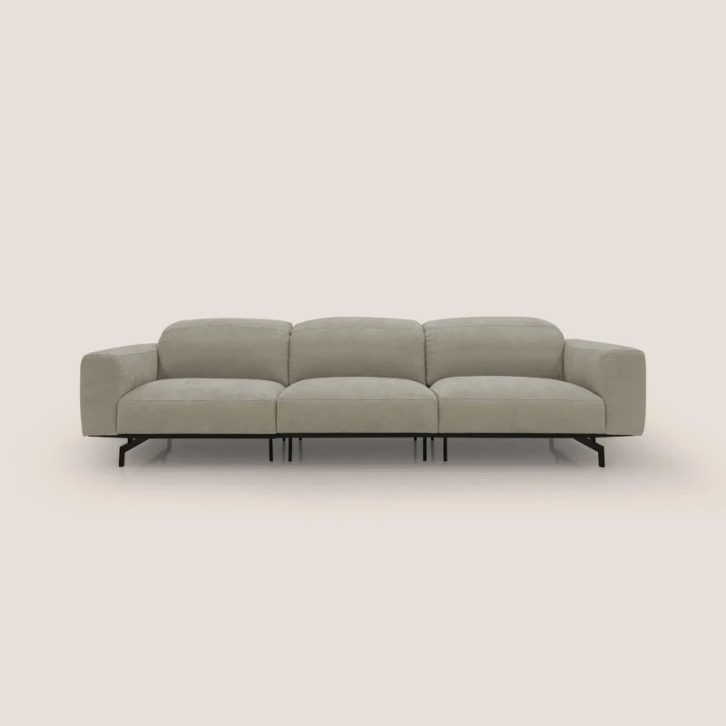 Picture of Olivaro Low-Profile 3-Seater – Taupe Beige with Matte Black Legs