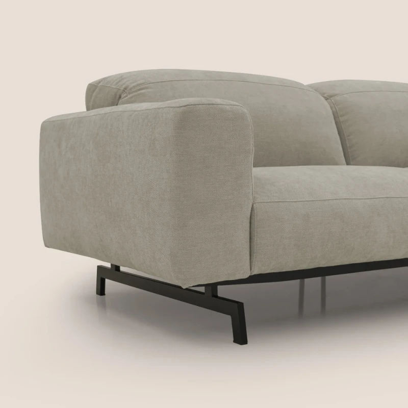 Picture of Olivaro Low-Profile 3-Seater – Taupe Beige with Matte Black Legs