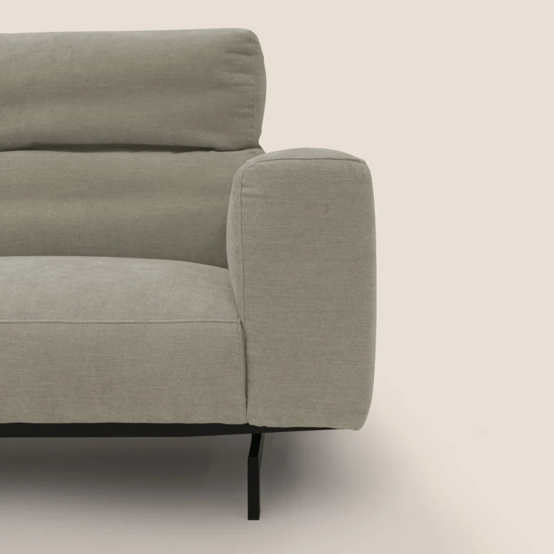 Picture of Olivaro Low-Profile 3-Seater – Taupe Beige with Matte Black Legs