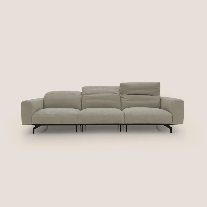 Picture of Olivaro Low-Profile 3-Seater – Taupe Beige with Matte Black Legs