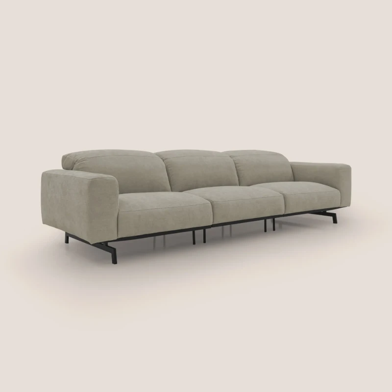 Picture of Olivaro Low-Profile 3-Seater – Taupe Beige with Matte Black Legs