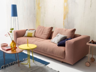 MossAura Sofa - Natural Wood Frame
