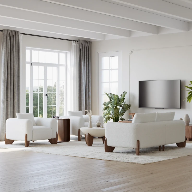 Mora Lounge Set – Natural Wood