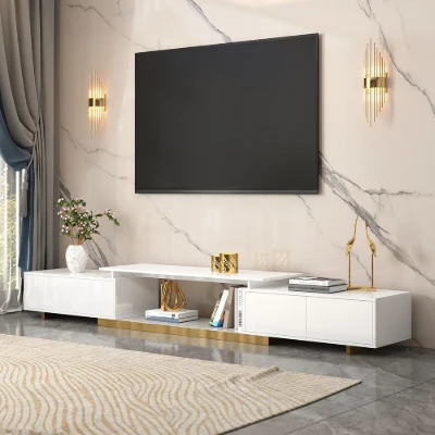 Ardena Living Ensemble – Natural Wood TV Unit & Table Set