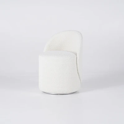 Elenora Vanity Chair – Natural Wood & Premium Fabric