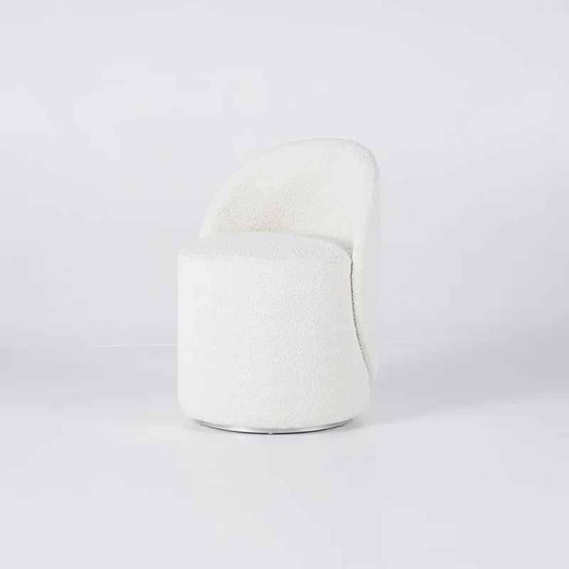 Elenora Vanity Chair – Natural Wood & Premium Fabric