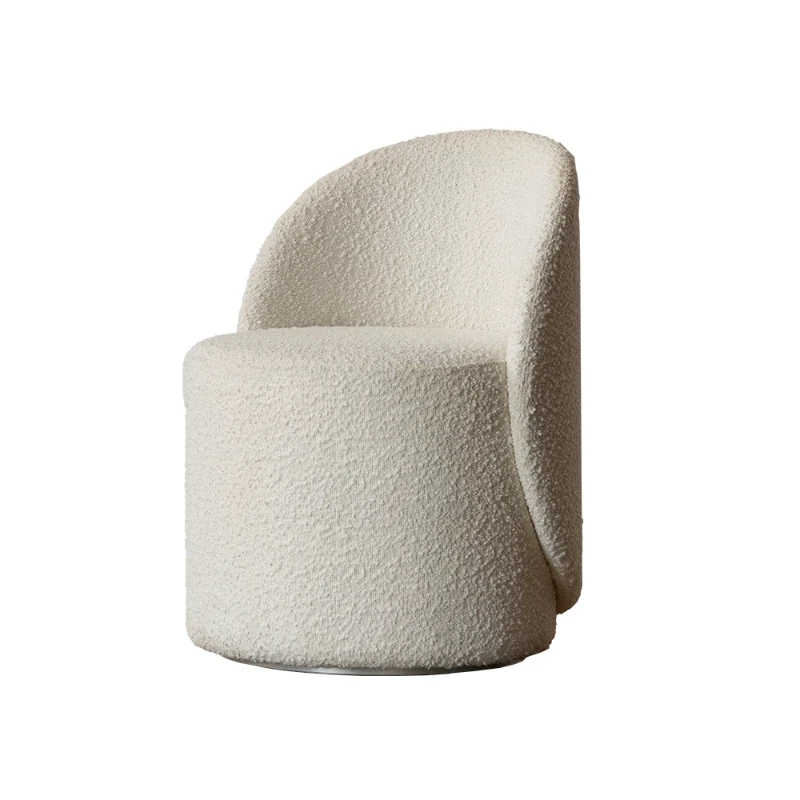 Elenora Vanity Chair – Natural Wood & Premium Fabric