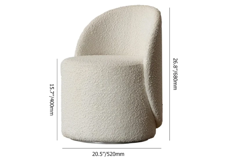 Elenora Vanity Chair – Natural Wood & Premium Fabric