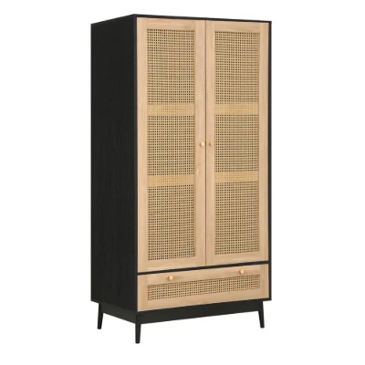 Picture of Celyn – Rattan 2-Door Wardrobe with Drawer