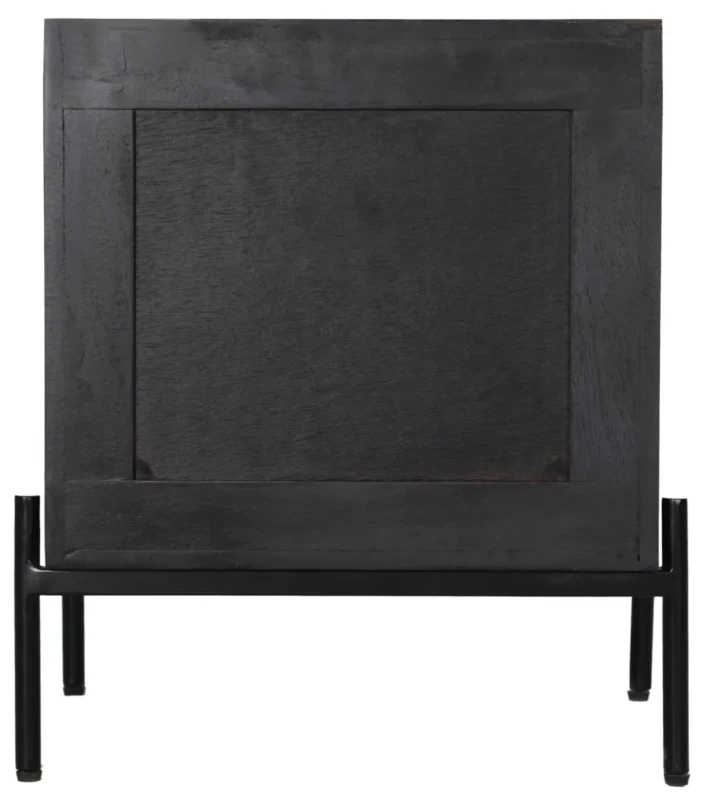 Kavira – Natural wood & Rattan 2-Drawer Bedside Table
