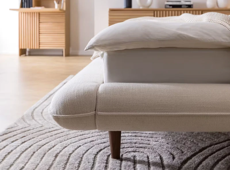 Picture of Levena Natural Wood Upholstered Bed