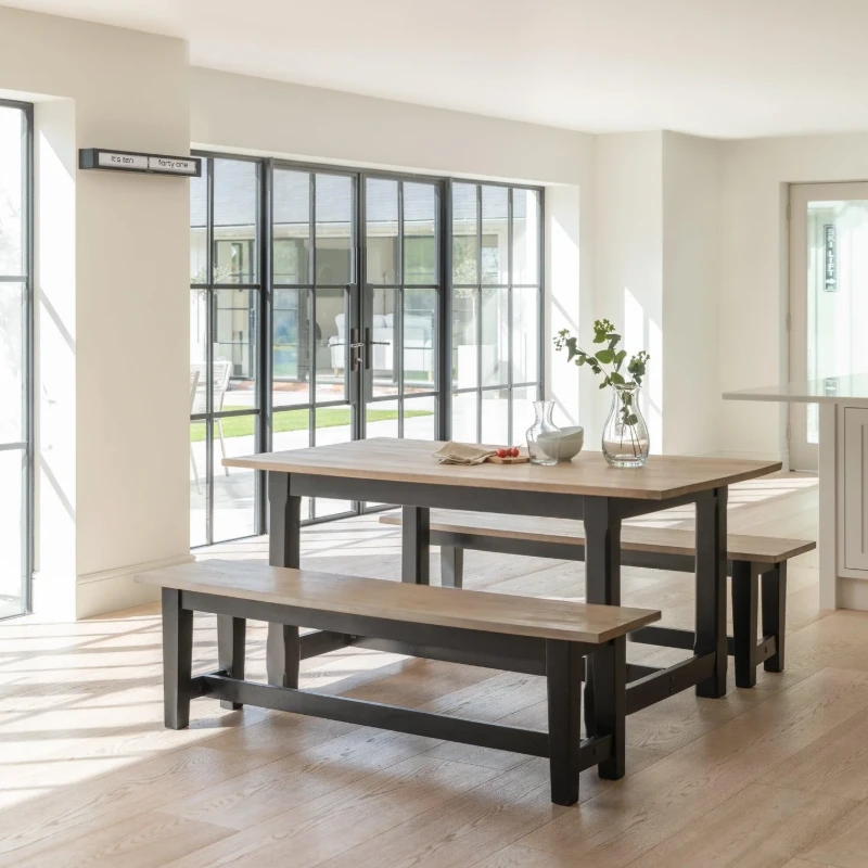 Picture of Bardin Natural Wood Two-Tone Bench
