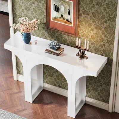 Picture of Arco Natural Wood Console Table – Modern Arch Design