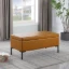 Picture of Lazio Natural Wood Storage Bench – Sleek Design with Metal Legs