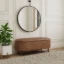 Picture of Ellipse Natural Wood Storage Bench – Rounded Design with Metal Base