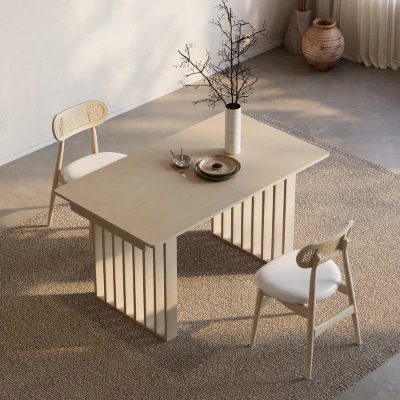 Viora Extendable Dining Table – Natural Wood