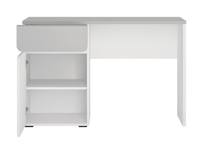 Aero Study Desk – Natural Wood Drawer & Side Cabinet