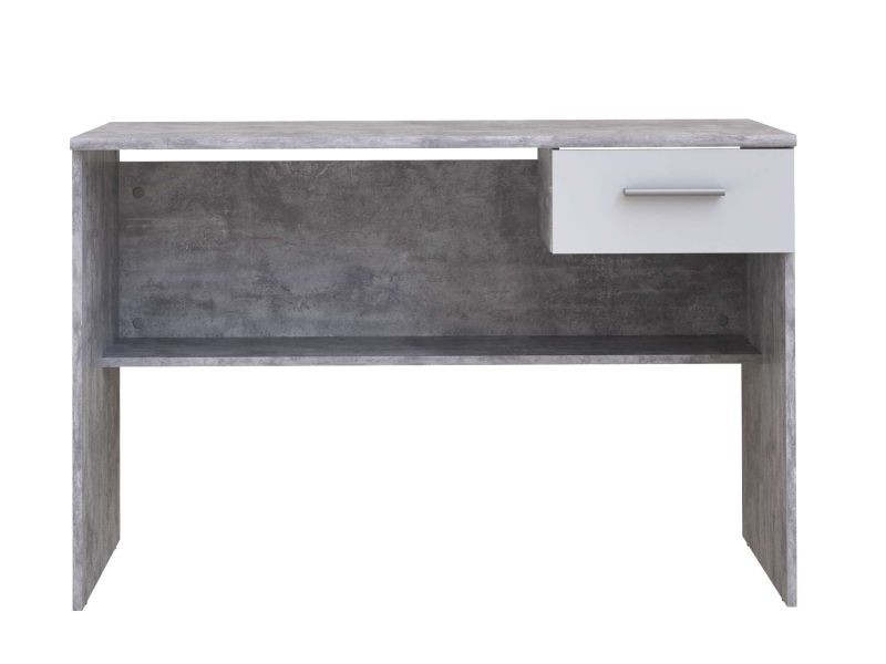 Picture of slate Modern Desk with Drawer & Lower Shelf – Natural Wood