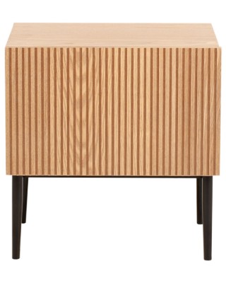 صورة Orlane – Natural Wood Bedside Table with Modern Design