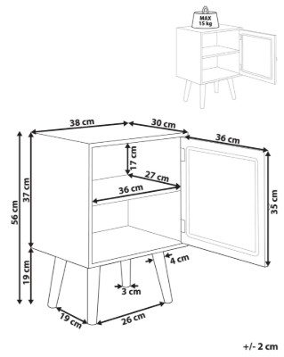 صورة Pauline – Rattan Single-Door Bedside Table