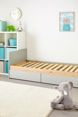 Picture of Terno – Natural Wood Single Bed with 2 Spacious Storage Drawers