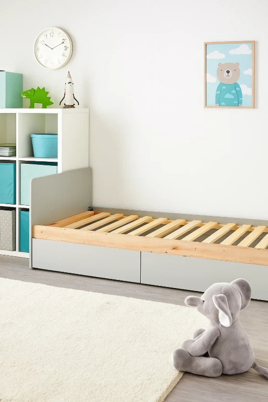 Picture of Terno – Natural Wood Single Bed with 2 Spacious Storage Drawers