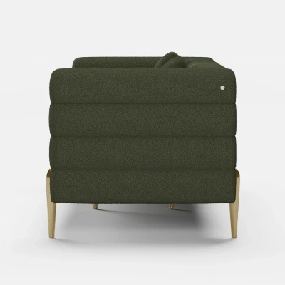 Verdi Sofa Set – Two Sofas in Modern Design made of Natural Wood with Gold Legs