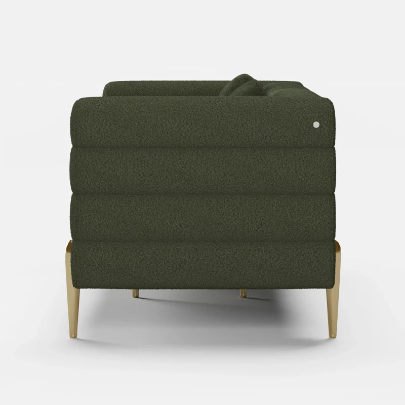 Verdi Sofa Set – Two Sofas in Modern Design made of Natural Wood with Gold Legs
