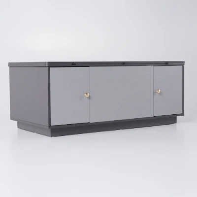 Nerio – Modern TV Unit Set made of Natural Wood with Extendable Design and Multi-Functional Coffee Table