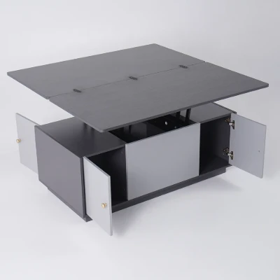 Nerio – Modern TV Unit Set made of Natural Wood with Extendable Design and Multi-Functional Coffee Table