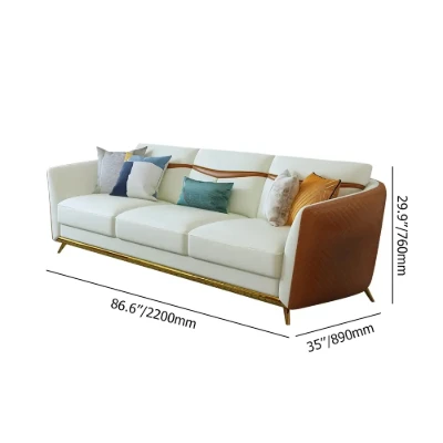 Monterey – Modern Living Room Set with Marble and Gold Accents