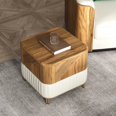 Clairvaux – TV Unit, Coffee Table & Side Table Set in Natural Wood