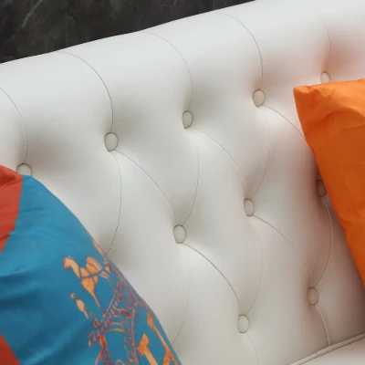 Marcelline – Sofa, Armchair & Ottoman Set with Elegant Natural Wood Accents | Customizable Design
