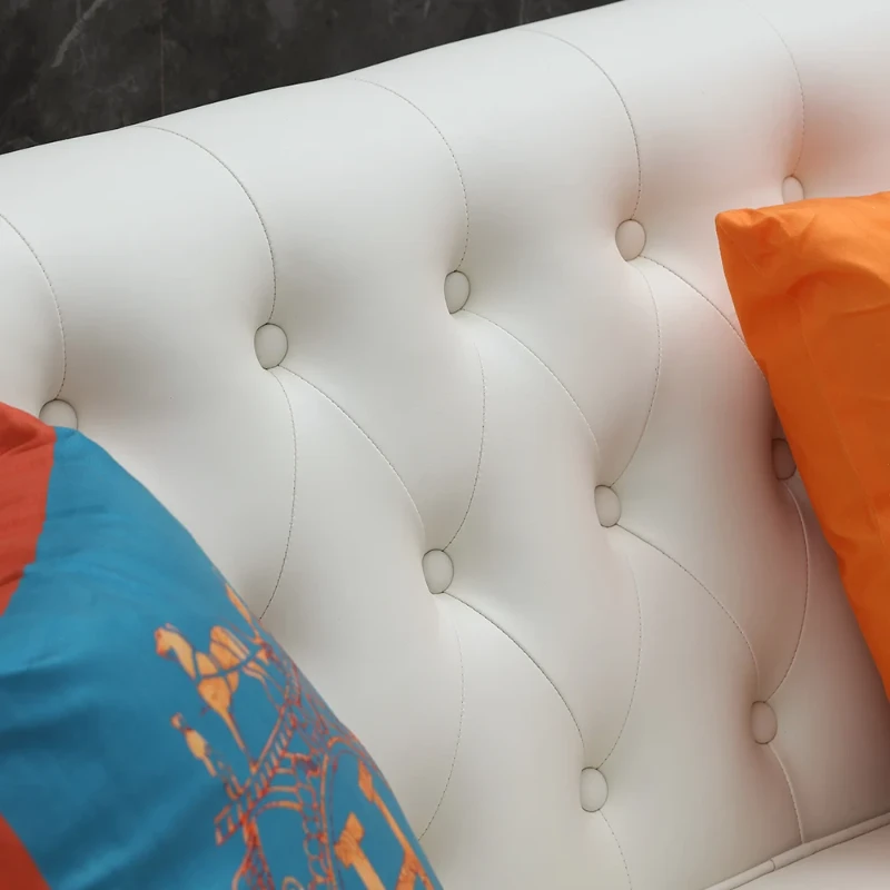 Marcelline – Sofa, Armchair & Ottoman Set with Elegant Natural Wood Accents | Customizable Design