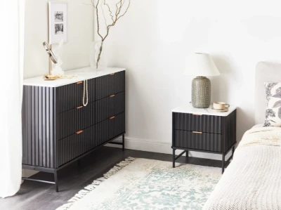 Lorven Modern Bedside Table – Natural Wood