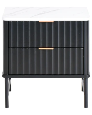 Lorven Modern Bedside Table – Natural Wood