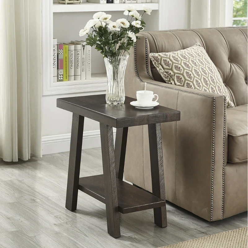 Picture of Aveline Side Table – Natural Wood with Shelf