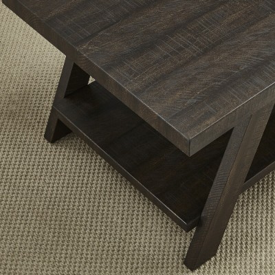 Picture of Aveline Side Table – Natural Wood with Shelf